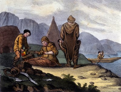 Coste della Groenlandia occidentale. Litografia dei primi del XIX secolo da Unknown artist