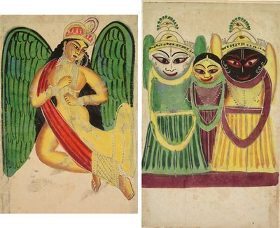 Apsara Alata con un Corno (recto); Trio di Jagannatha (verso) da Unknown artist