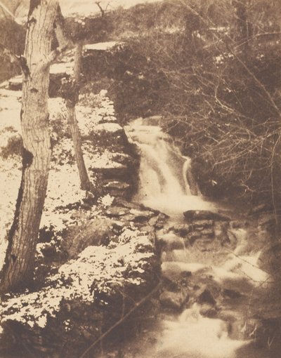 [Paesaggio invernale con cascata e ruscello] da Unknown artist