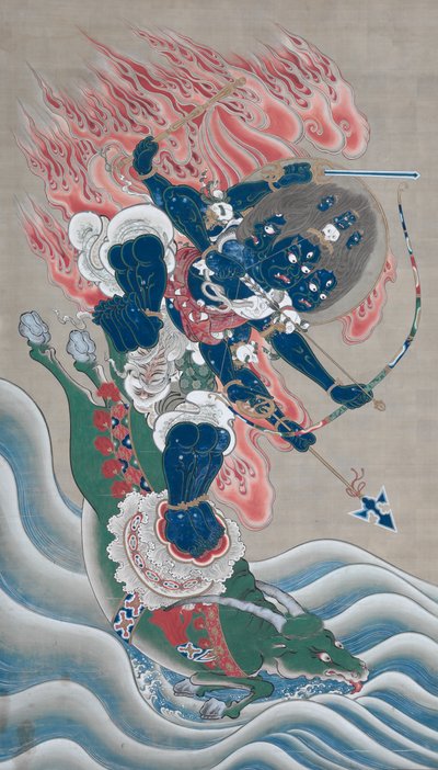 Re della Saggezza di Grande Potere Imponente (Daiitoku Myōō) da Unknown artist