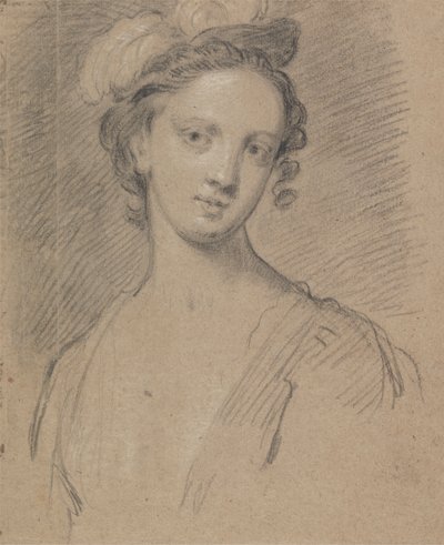 Donna con Copricapo Piumato da Unknown artist