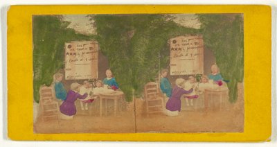 [Donne e bambini seduti a tavola] da Unknown artist