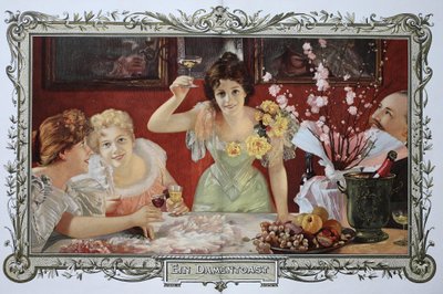 Donne che bevono cocktail insieme a una festa da Unknown artist