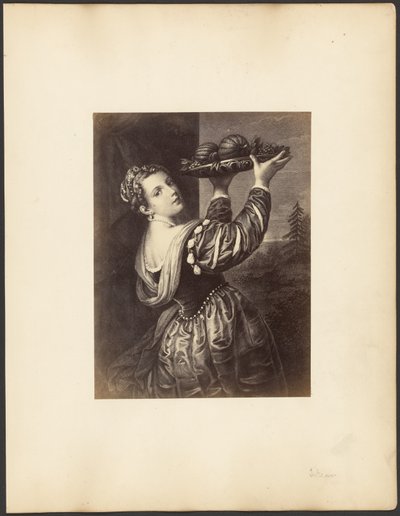 [Opera realizzata dopo la "Ragazza con piatto di frutta" di Tiziano]. da Unknown artist