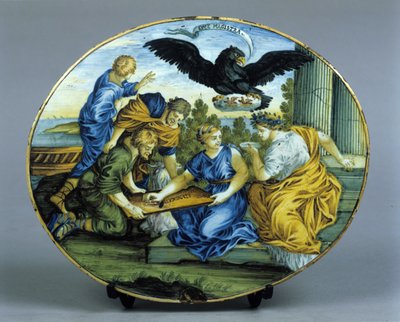 Società Segreta Mondiale: la setta o Accademia degli Illuminati. Ceramica del XVIII secolo. Milanese. da Unknown artist
