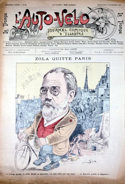 Zola lascia Parigi in bicicletta - in “l