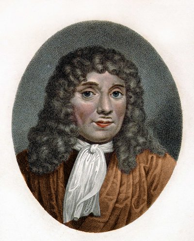 Ritratto di Antonie Van Leeuwenhoek o Anton van Leeuwenhoek, o Leeuvenhoek, o Leeuwenhoeck. Naturalista olandese (1632-1723). Incisione del XVIII secolo. da Unknown artist