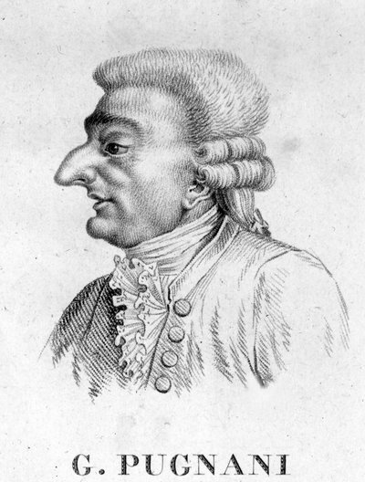 Ritratto di Gaetano Pugnani, violinista e compositore italiano (nato a Torino) da Unknown artist