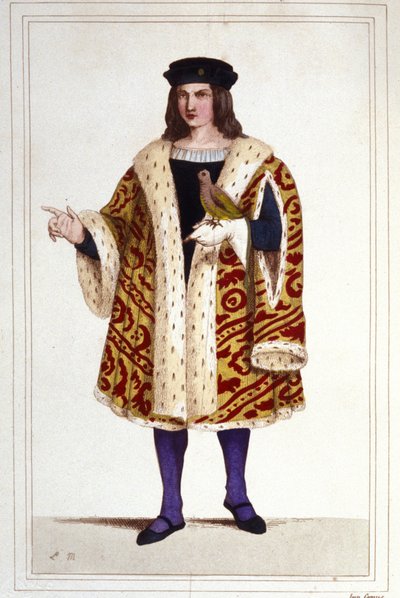 Ritratto di Guillaume de Montmorency (ca. 1453 - 1531) incisione del 1830 da Unknown artist