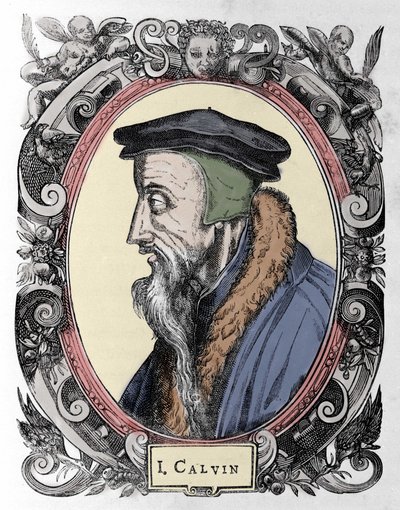 Ritratto di Jean Calvin (1509-1564), riformatore religioso e scrittore francese. da Unknown artist