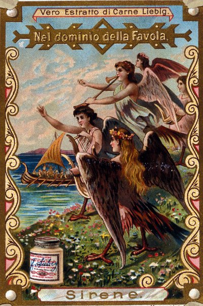 Rappresentazione di sirene che attirano marinai con il loro canto da Unknown artist