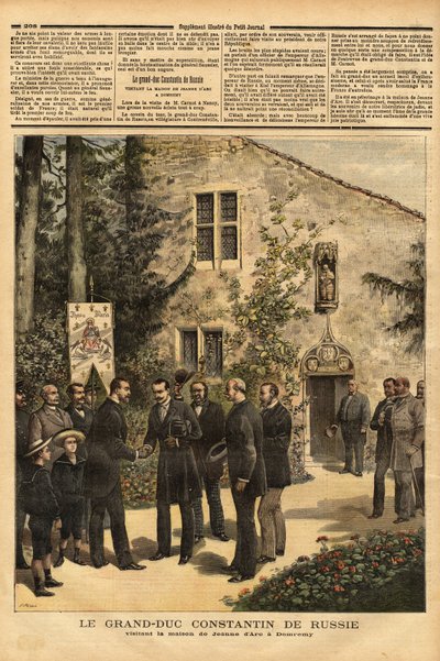 La visita di Costantino Nicolaevich Romanov (1827-1892) Granduca di Russia e cugino dello Zar Alessandro III (1845-1894), alla casa di Giovanna d
