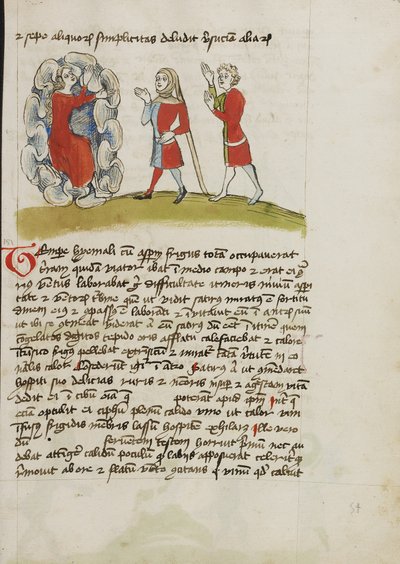 Un messaggero di Zeus e due uomini da Unknown artist/maker