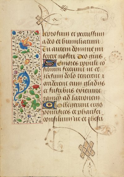 Pagina di testo decorata da Unknown artist/maker