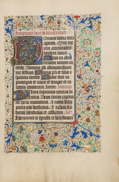 Pagina di testo decorata da Unknown artist/maker