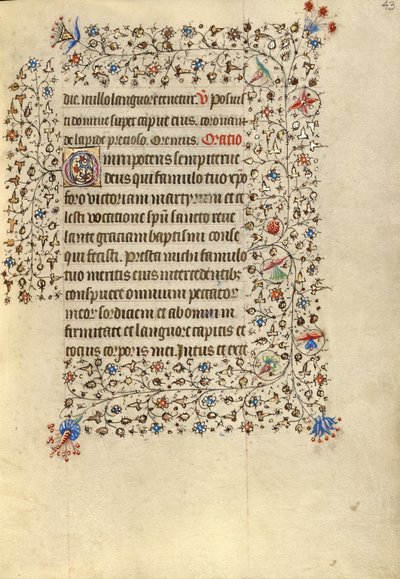 Pagina di testo decorata da Unknown artist/maker