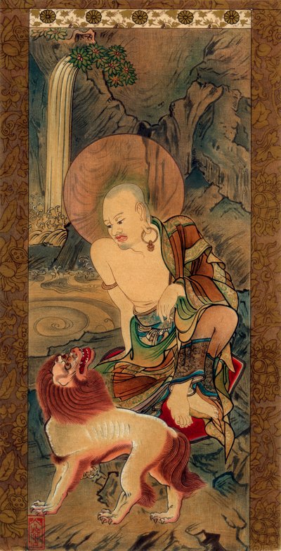 Arhat, giapponese, tardo periodo Kamakura, XIV secolo da Unknown follower of Ryozen