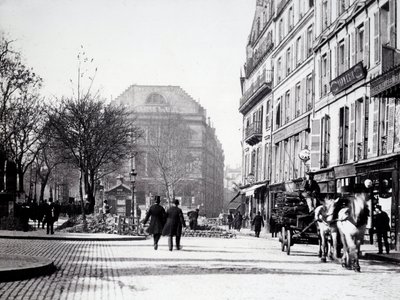Una via di Parigi con il teatro Ambigu (3° arrondissement) da Unknown photographer