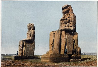 Antico Egitto: il Colosso di Memnone a Tebe. Fine XIX secolo da Unknown photographer