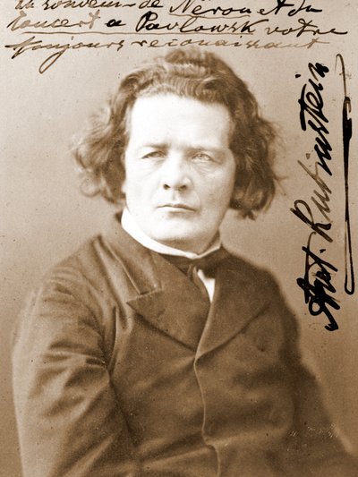 Anton Grigorievich Rubinstein. Pianista e compositore russo da Unknown photographer
