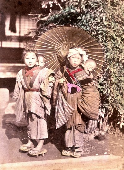 Bambini in Giappone, fine XIX secolo - Archivi delle Missioni Estere da Unknown photographer