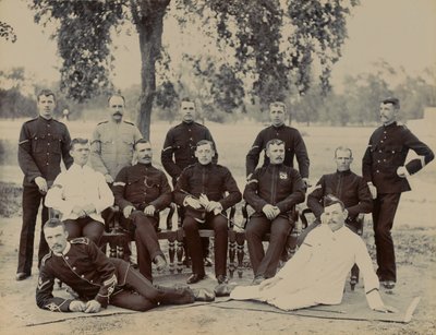 Caporali della Compagnia C, 1° Battaglione del Reggimento di Bedfordshire, circa 1890 da Unknown