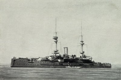 La corazzata inglese Ocean, affondata durante la Battaglia dei Dardanelli il 18 marzo da Unknown photographer