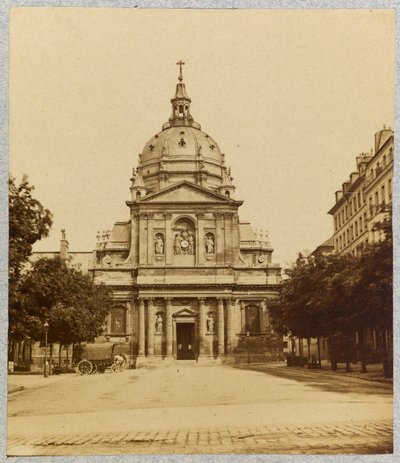 Facciata della cappella della Sorbona, Parigi da Unknown photographer