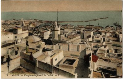 Veduta generale della casbah (kasbah) di Algeri, Algeria - Cartolina della collezione di Selva, inizio XX secolo da Unknown photographer