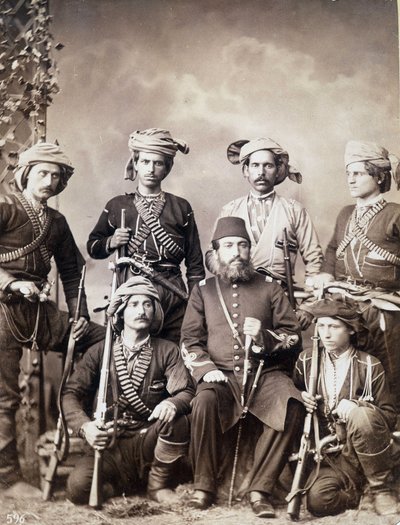 Guerrieri georgiani di Batum (o Batumi) città della Georgia, capitale dell