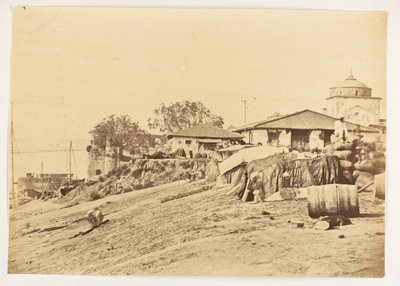 Ghat del Forte di Allahabad, India, 1858-61 circa (foto) da Unknown photographer