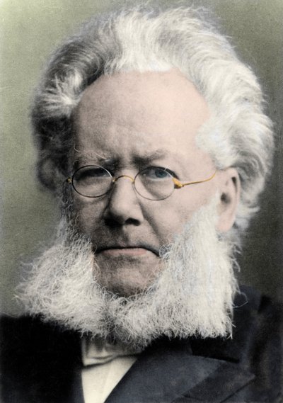 HENRIK IBSEN (1828-1906) poeta e drammaturgo norvegese - Ritratto di Henrik (Henri) Johan Ibsen (1828-1906), drammaturgo norvegese da Unknown photographer