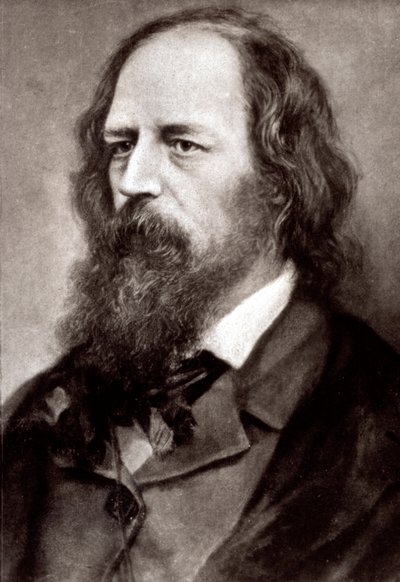 Ritratto a mezzo busto del famoso poeta inglese Alfred Tennyson da Unknown photographer