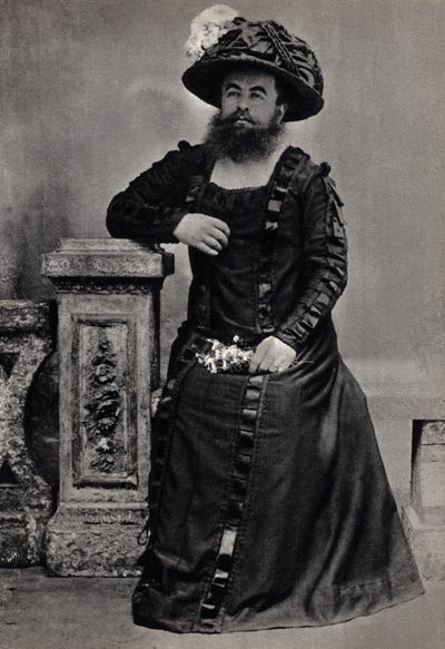 Les Monsters, la femme à barbe. Fotografia, fine XIX secolo, Parigi. Coll. Selva. da Unknown photographer