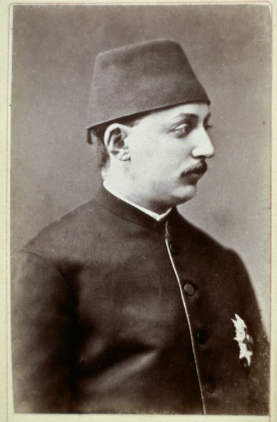 Impero Ottomano: Ritratto del Sultano Murad V. Fotografia del 1876. Ankara, Società Storica Turca da Unknown photographer