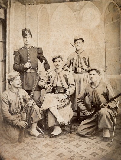 Zouaves pontifici - 1865 da Unknown photographer
