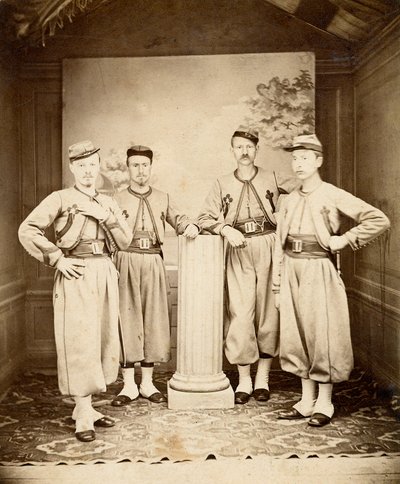 Zouaves pontifici - 1865 da Unknown photographer
