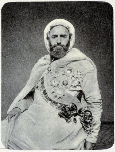 Ritratto di Abd-el-Kader nel 1875 - fotografia da Unknown photographer