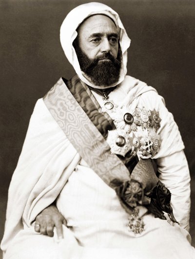 Ritratto di Abd el Kader (Abd El-Kader) intorno al 1875 da Unknown photographer