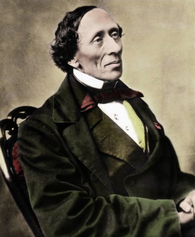 Ritratto dello scrittore e poeta danese Hans Christian Andersen (1805-1875). Fotografia degli anni 1860 da Unknown photographer