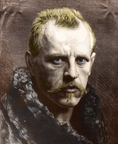 Ritratto di Fridtjof Nansen (1861-1930) (incisione) da Unknown photographer
