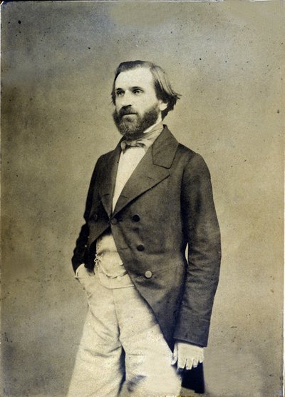 Ritratto di Giuseppe Verdi circa 1845 Museo della Scala di Milano da Unknown photographer