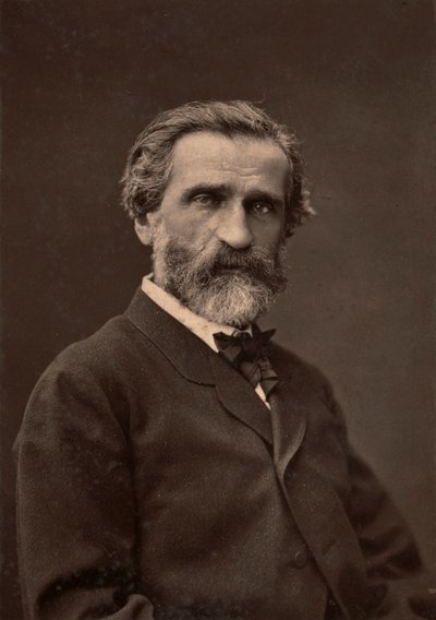 Ritratto di Giuseppe Verdi, famoso compositore da Unknown photographer
