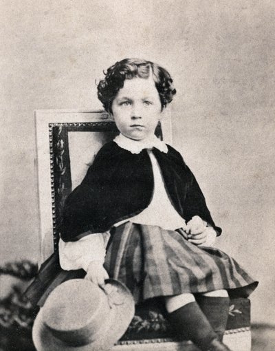 Ritratto del Principe Imperiale Eugenio Luigi Napoleone Bonaparte (1856-1879), figlio di Napoleone III. Fotografia anonima scattata a Fontainebleau nel giugno 1860 da Unknown photographer