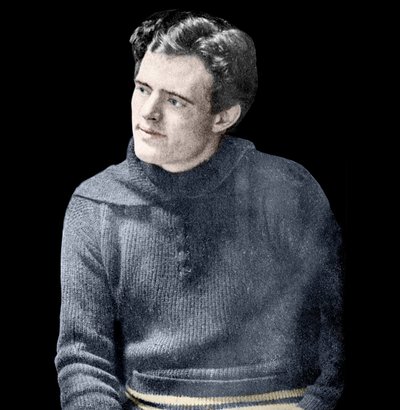 Ritratto di Jack London (1876-1916), romanziere americano. da Unknown photographer