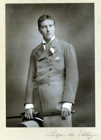 Ritratto di Philippe, Duca di Orleans (1869 - 1926), giovane uomo da Unknown photographer