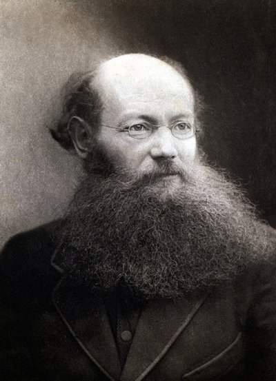 Ritratto del Principe Pietro (Piotr) Alekseyevich Kropotkin (1842-1921), rivoluzionario e anarchico russo da Unknown photographer