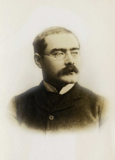 Ritratto di Rudyard Kipling (1865-1936), scrittore inglese. da Unknown photographer