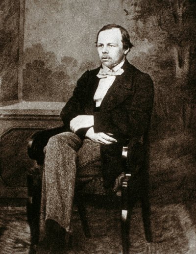 Ritratto dello scrittore russo Fedor Dostoevskij (1821-1881). Fotografia del XIX secolo da Unknown photographer