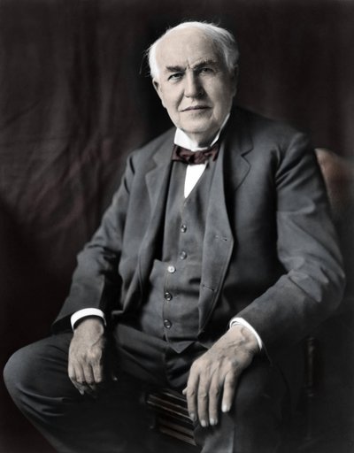 Ritratto di Thomas Edison (1847-1931), fisico americano. da Unknown photographer